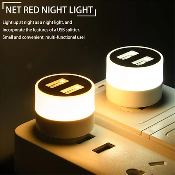 1 2 BUC USB Carte de Lumină Mini Lampa de Citit Portabila cu LED Lampa de Masa 5V Studiu Bec Lumina de Noapte Pentru Putere Banca Laptop