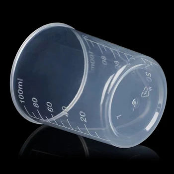100 ml Ruseable de Unică folosință Clar Absolvit Cesti de Mixare din Plastic Utilizat pentru Vopsea Rășină Epoxidică Art Bucătărie Laborator 10BUC