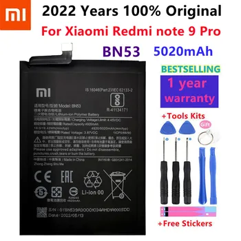 100% Original, Nou 5020mAh BN53 Acumulator de schimb Pentru Xiaomi Redmi nota 9 Pro Bateria Baterii de Telefon Mobil Gratuit Instrumente