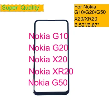 10buc/Lot Pentru Nokia G10, G20 G50 Touch Screen Geam Frontal Panoul LCD Lentile Exterioare Pentru Nokia X20 XR20 de Sticlă din Față, Cu OCA