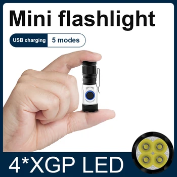 120000LM reîncărcabilă Puternic mini lanterna 18650 USB Portabil tactice lumina lanterna LED-uri lampă de mână IPX6 rezistent la apa lanterna led-uri