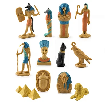 12pcs Mini Plastic Egiptul Antic Civilizația Accesorii Cifre Sfinxul Piramida Figurine Jucarii Educative Decor Acasă Pentru Copii