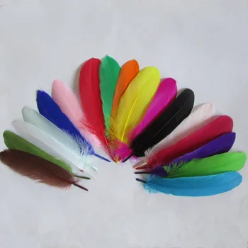 15-20cm6-8 inch pene de gâscă 50 rădăcină vinde DIY pene ornament accesorii multicolor selectați