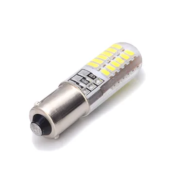 1BUC BA9S/LED T4W gel de siliciu bec cu 24SMD 3014 LED chips-uri pentru automobile pană marker mașină de lumina alba 12V