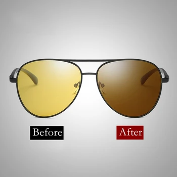 2018 Polarizate Fotocromatică ochelari de Soare Pilot Stil de Noapte Viziune ochelari de Soare de Conducere cu Schimbare de Culoare Bărbați Femei Ochelari de Soare