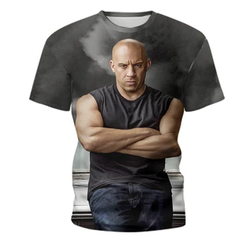 2021 Noua Moda pentru Bărbați T-shirt Rapid și Furios 3D Imprimate Tricou Unisex Casual de Vara Gât Rotund Hip Hop Maneci Scurte Rece Topuri