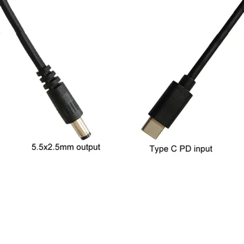 2022 Nou USB C/Type-C PD la 12V 5.5x2.5mm Cablu Convertor Cablu de Alimentare pentru cele Mai 12V Dispozitive USB C Conector de sex Masculin Cablu de Extensie