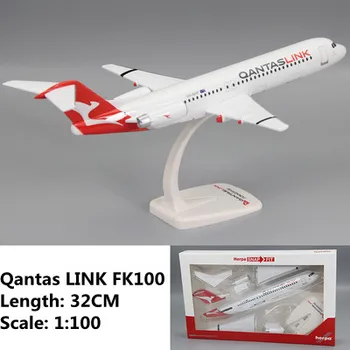 32CM Scara 1:100 din Plastic Australian QANTAS LINK-ul de FOK FK100 companiile Aeriene Respiratorii Aeronave DIY Asamblate de Asamblare avion model de Avion