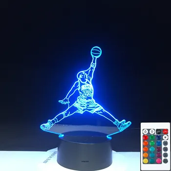 3D-4605 Dunk Figura 3d Lampa de Sport Baschet Decor Acasă Cadou de Ziua de nastere pentru Copii Băiat Copil Noutate Lumina