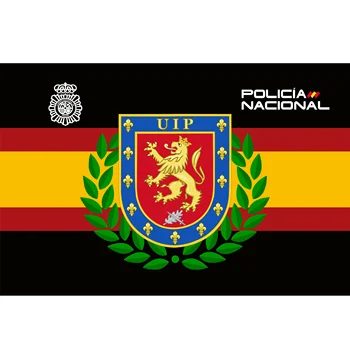 3x5ft Spania Național de Măsline Cununa de Poliție Pavilion