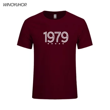 42th Cadou Vintage 1979 în Vârstă Perfect Barbati Tricou de Moda Camiseta Bumbac cu Maneci Scurte T-shirt pentru Bărbați Îmbrăcăminte de Brand