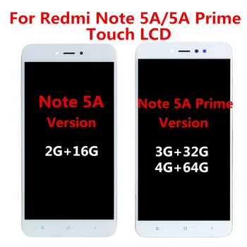 5.5 inch Full display LCD + touch screen digitizer asamblare Pentru Xiaomi Redmi Notă 5A ODM6 / Redmi Notă 5A Prim MDG6S