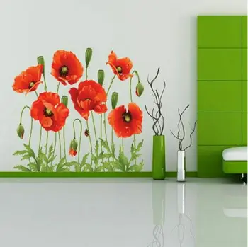 50x70cm Detașabil Trandafir Roșu Viata Este Floarea de Perete Sticker Mural Pentru DIY Decal Fete Camera de zi Dormitor Art Decor