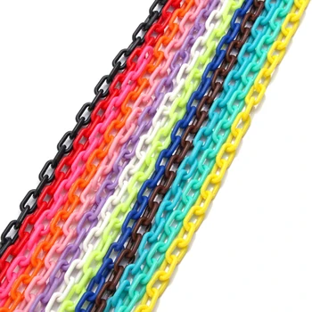 5m Colorate Acrilice Largă Lanț de Link-ul de Plastic Extensibil Brelocuri Pentru Bijuterii Diy Face Breloc Copii Colier Bratara