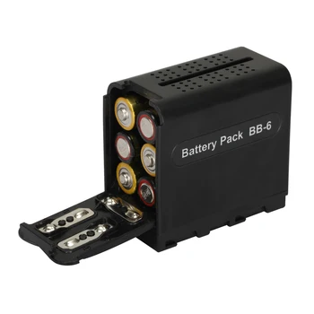 6 buc Baterii AA Ambalaj Cutie de Alimentare de Înlocuire Baterie de Rezervă ca NP-F970 F750 F550 pentru Video cu Led Panel Lumina bitcoin minier
