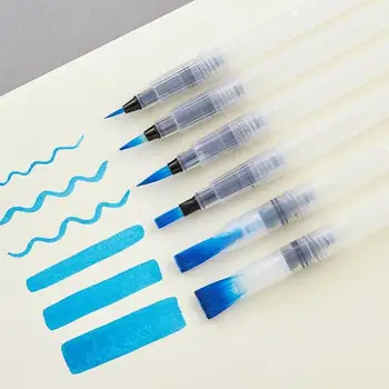 6 Pc-uri Portabile Pensula de Culoare de Apă Perie Creion Moale Perie Acuarelă Stilou pentru Incepatori Pictura Desen de Artă