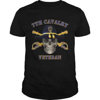 7 Cavalerie Regimentul Unitate a Armatei a Șaptea Cavalerie Veteran T-Shirt. Vara Bumbac, O-Neck Short Sleeve Mens T Shirt Nou Marimea S-3XL