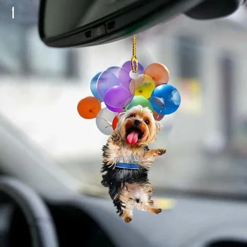Amuzant Auto Oglinda Retrovizoare Ornamente Suspendate Câine Drăguț Personaliza Masina Dotari Leagăn Cheie Rucsac Pandantiv Creative De Cadouri Artizanat