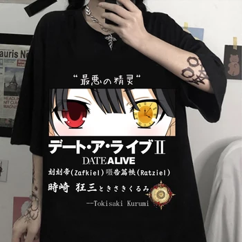 Anime-ul japonez Tokisaki Kurumi Femei T-Shirt Harajuku Data Un Live Imprimare de Moda de Vara cu Maneci Scurte Haine Hip Hop de Top Teuri y2k