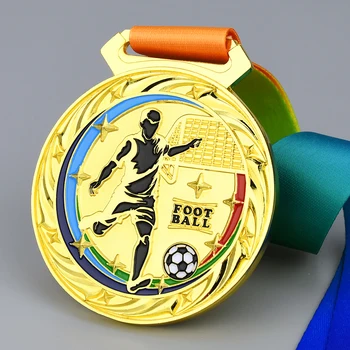 Aur Argint Bronz Medalia de Atribuire câștigătoare la Competiția de Fotbal Premii Premiul Medalie pentru Cadou Suvenir Scoala de Fotbal Sport Meda