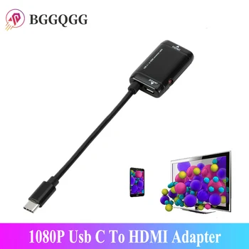 BGGQGG 1080P C Usb Pentru Adaptor HDMI Tip C Telefon Tableta de Ieșire HDMI La HDTV Monitor Proiect USB 3.1 de sex Masculin La HDMI Converter Potrives
