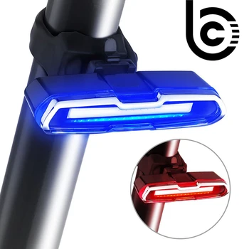 Biciclete Coada Lumina Ultra Luminos USB Reîncărcabilă LED Biciclete Lumina din Spate 5 Modul de Lumina, Faruri cu Roșu și Albastru pentru Ciclism de Siguranță