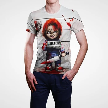 Childs Play Film de Groaza Chucky 3D Imprimate Bărbați Femei Copii T-shirt de Vară de Moda Casual cu Maneci Scurte Streetwear Top Cool Tee