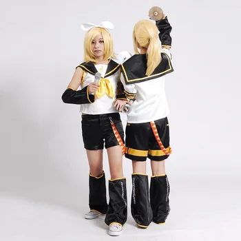 Cosplay Rin Len Halloween Uniformă Cosplay Costum Complet Peruca