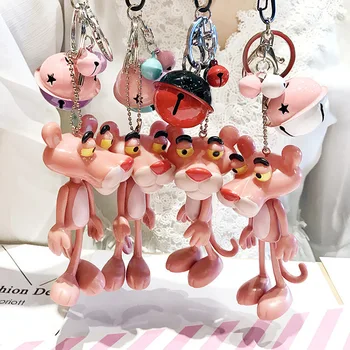 Creator de desene animate pantera roz breloc bărbați cuplu sac lanț cheie cerc activitate cadou copii