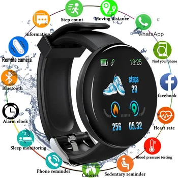 D18 Ceas Inteligent Bărbați Femei Smartwatch Tensiunii Arteriale Digital Impermeabil Ceasuri Sport Fitness Tracker Ceas pentru apple watch band