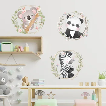Desen animat mouse-ul drăguț panda cal cu dungi camera copiilor de grădiniță DIY decorare de perete din PVC autocolante de perete home decor modern
