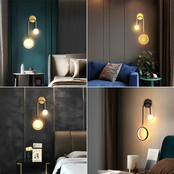 Dormitor cu LED-uri Lumina de Perete Camera de zi Noptiera Lectură de Iluminat Retro Lampă de Perete Modernă Nordic Lămpi Creative Decor Lumini de Prindere