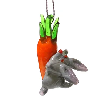 Drăguț Bunny Mini Figurina Ornament Cu Morcov Mic Pandantiv Creative Iepure Zână Grădină de Crăciun Kawaii Decor Cadou de Anul Nou pentru Copii