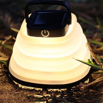 DUS Solar Camping Lanterne USB Reîncărcabilă Poldable Lumini Pliabile Cort Lămpi de uz Casnic Decor Consumabile