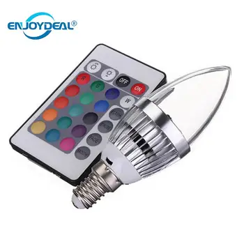 E14 3W RGB LED 16 Schimbare de Culoare Estompat Lumanare LED Lumina Reflectoarelor Bec Lampa AC 85-265V Cu 24Key Controler de la Distanță