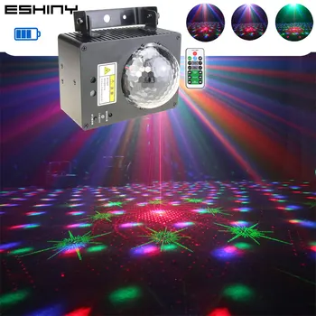 ESHINY Baterie RGB LED Magic Ball 64 Model DJ Disco Light Bar RG Laser Proiector Petrecere de Dans Cameră Etapă Efect Lampa USB B226N7