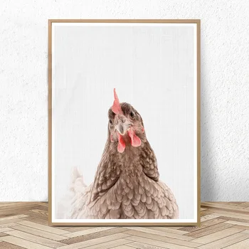 Ferma de pui de Animal Print Cocoș Găină Chook Arta de Perete Pepinieră Postere si Printuri Panza Pictura Imagini pentru Decor Camera pentru Copii