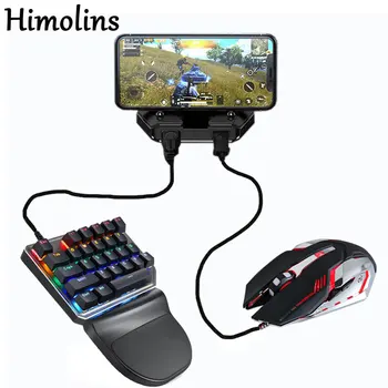 Himolins PUBG Mobile Gaming Controller Gamepad-uri Au Suport de Telefon Mobil Cu O singură mână Tastatură Și Mouse-ul Converter Pentru Telefonul