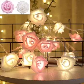 Interior a Crescut de Flori Artificiale, ghirlande de Flori Șir de Lumini Buchet de Ziua Îndrăgostiților pentru Petrecerea de Nunta de Decorare Dormitor Zână