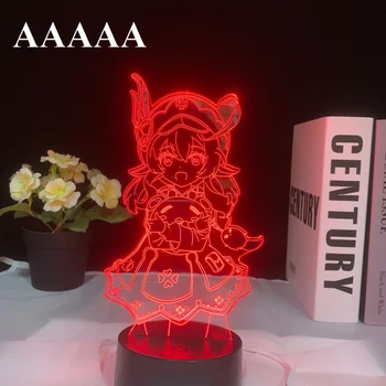 Klee Genshin Impact Figura 3D Lumina de Noapte LED-uri Acrilice Cadou Pentru Fanii Hot-Jocul de Lumină pentru Decor Dormitor Atmosfera Lampă de Noapte