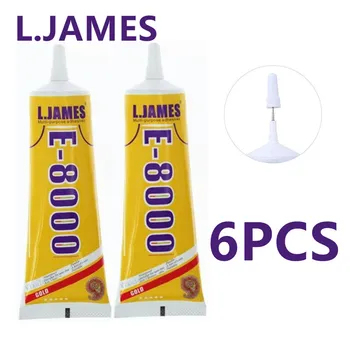 L. JAMES 6PC E8000 50ml Puternic Lipici Lichid Haine Tesatura Clar Adeziv Piele Bijuterii Papetărie Ecranul Telefonului Instant Căști