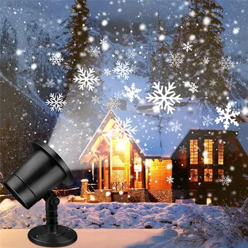 LED-uri de Crăciun se Deplasează Ninsoare Laser Proiector Lumina Fulg de nea cu LED-uri Impermeabil Etapa Lumina Petrecere de Anul Nou în aer liber de Crăciun Decorare
