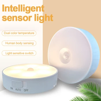 LED Wireless NightLights Mișcare Senzor de Lumină USB Reîncărcabilă Dormitor Decor de Lumină Lampă de Perete Scara Dulap Cameră Culoar de Lumină
