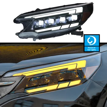 Mașina din Față Faruri Pentru Honda CR-V CRV 2012 2013 2014Fiesta LED Far Stil Dinamic de Semnalizare Lentile Accesorii Auto