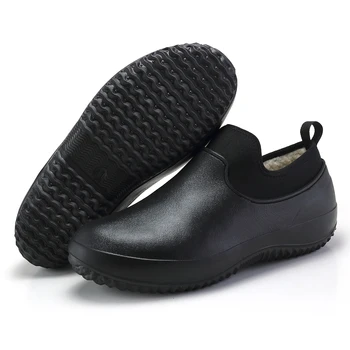 Mens Bucătărie, Pantofi anti-alunecare rezistent la apa Chef Pantofi Casual Unisex Lucra Pantofi Pantofi de Apă de Ploaie Bumbac Plus Dimensiune Cizme i 36-49