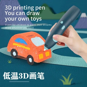 Mini Imprimanta 3D Pen Copii, Jucării DIY Temperatură Scăzută de Desen, Pixuri Cu PCL Filament de 1.75 mm Imprimare de Design de Cadouri Jucarii pentru copii