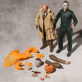 NECA Halloween 2 Michael Myers & Dr. Loomis Figurina de Colectie Acțiune Figura Model de Jucărie Cadou 2-pac