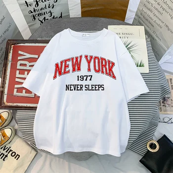 NEW YORK Scrisoare Grafic Vara Noi 90 's Short Sleeve Print Îmbrăcăminte pentru Femei T-Shirt Harajuku Imbracaminte Femei Top,Picătură Navă