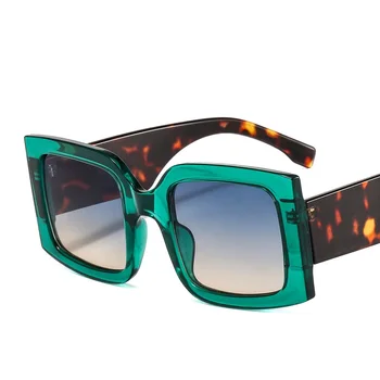 Noi Supradimensionate Pătrat ochelari de Soare Vintage, Designer de Moda pentru Femei Ochelari de Soare Nuante de Verde UV400 Barbati Brand de Lux de sex Masculin de sex Feminin