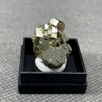 NOU! 100% Naturale rare Strălucitoare pirită minerale-specimen de pietre si cristale cristale de cuarț (caseta dimensiune 2.6 cm)